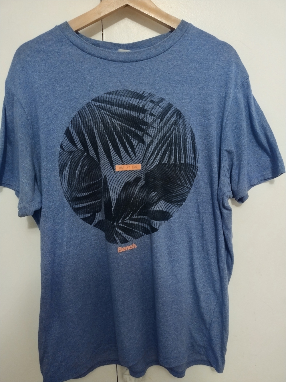 Bench Heather Blue Palm Circle Graphic Tee